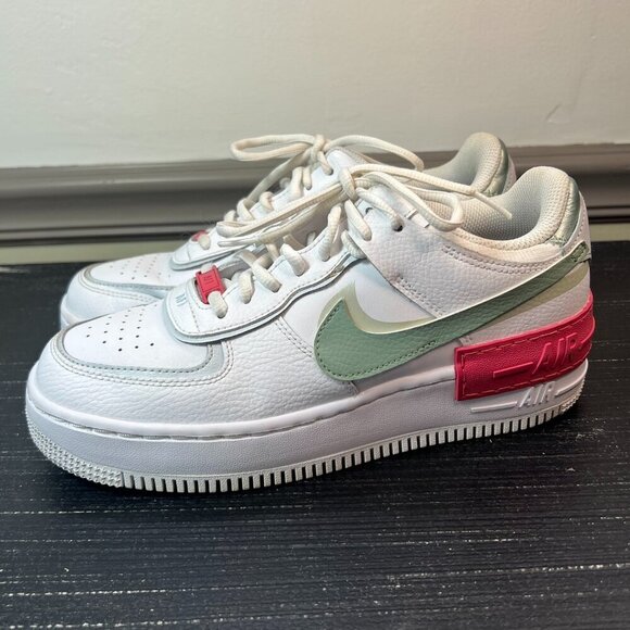 Nike Air Force 1 Shadow Seafoam Women 8.5 Active Athletic Pink Tennis Sneaker - Picture 4 of 9